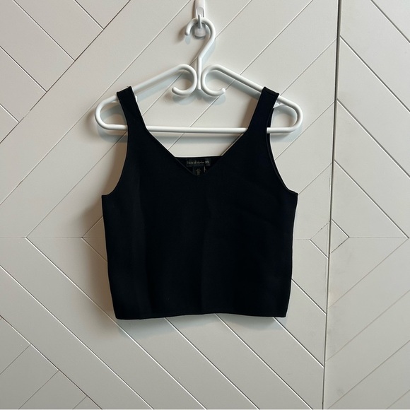 Women’s House of Harlow 1960 v-neck knit Black tank top size L - Picture 1 of 4